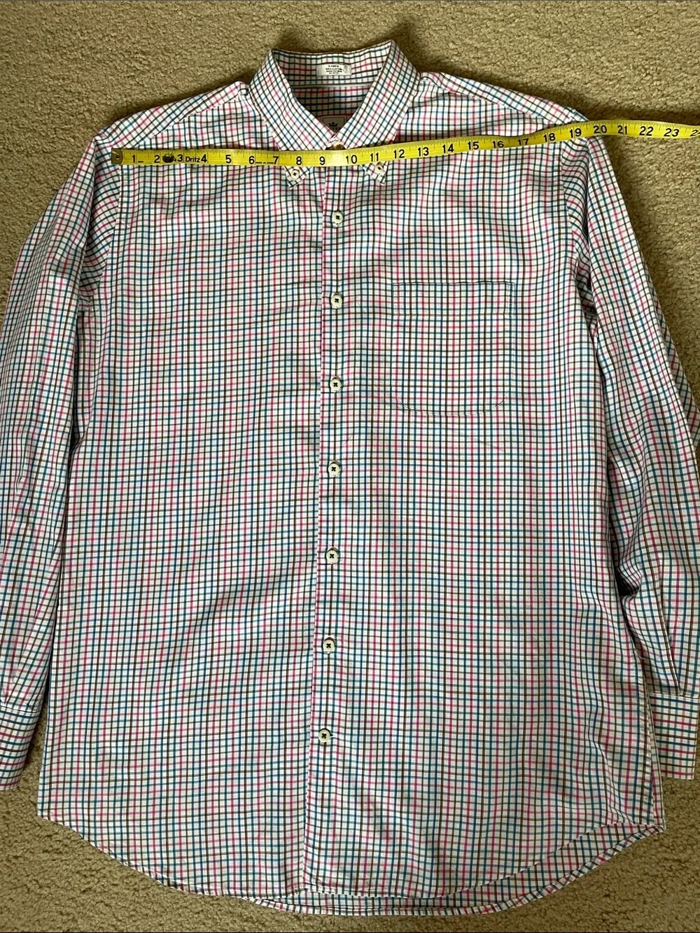 Peter Millar Red and Blue Check Button-Down Shirt